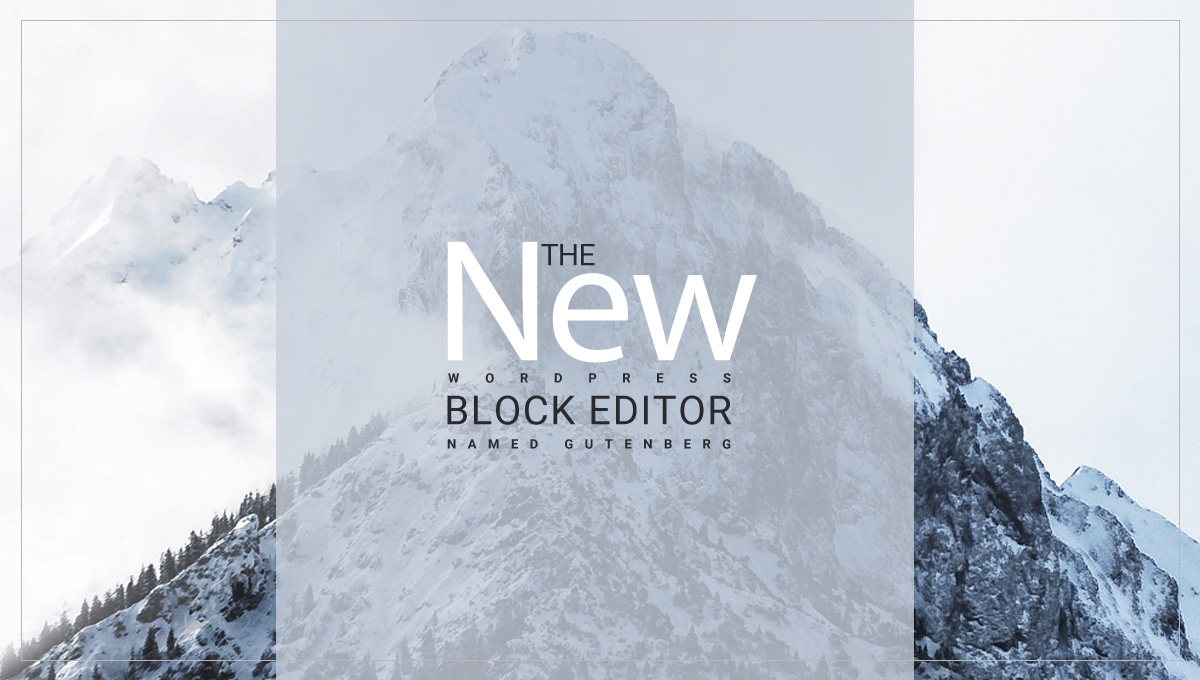The new WordPress block editor (Gutenberg)