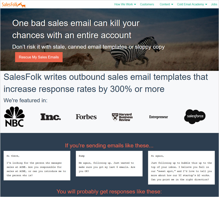 Remote writing job in Sales Folk