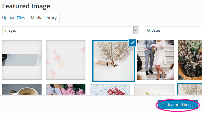 Featured image in WordPress theme