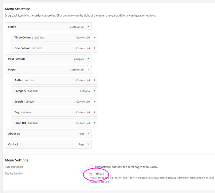 Starting a blog with Boyo theme Menu settings in Boyo WP theme