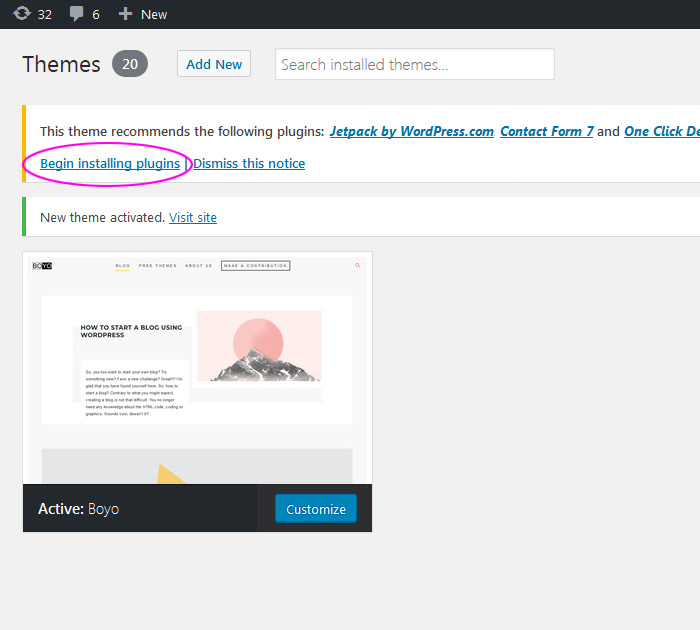 Boyo free template for blogging How to install plugins in Boyo free WP template