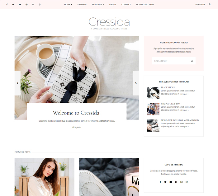 Lifestyle theme for bloggers