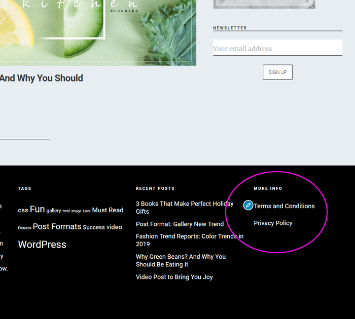 How to create a blog - adding a menu