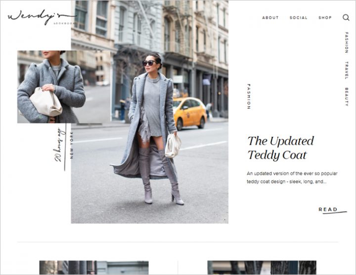 Wendy's Lookbook fashion blog site screen shot