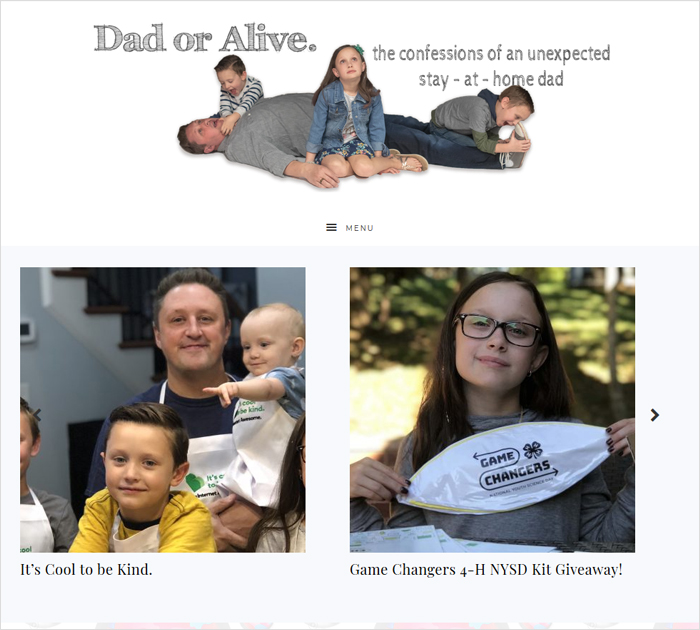 Persona blog - Dad or Alive site screen shot