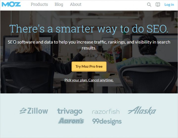 Moz.com site screen shot