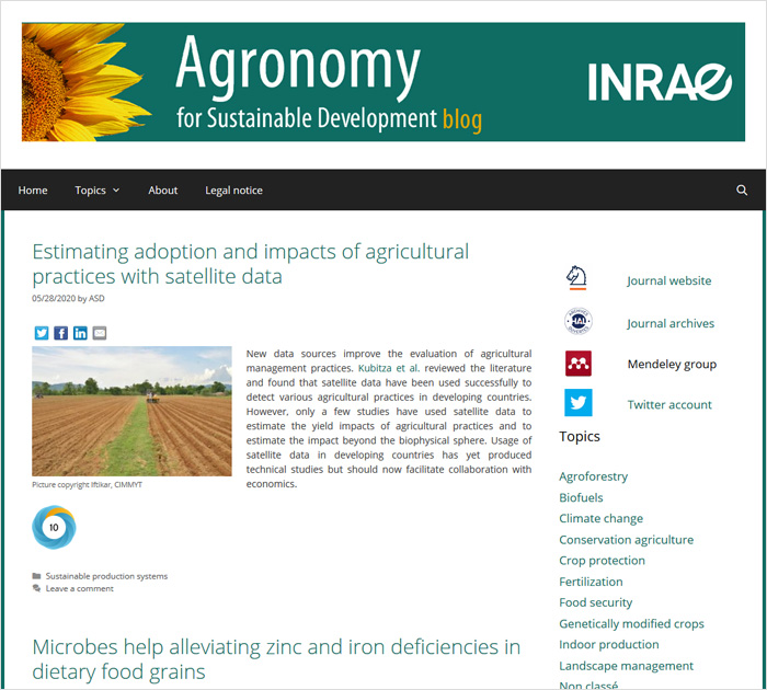 Agronomy for Sustainable Development