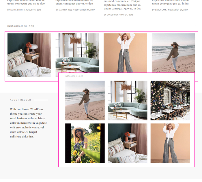 Set up instagram areas