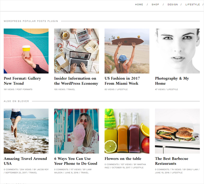 Creating new blog with Blover theme - additional options
