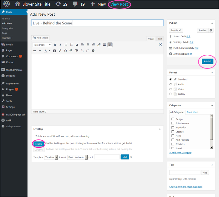 Start your blog with Blover theme