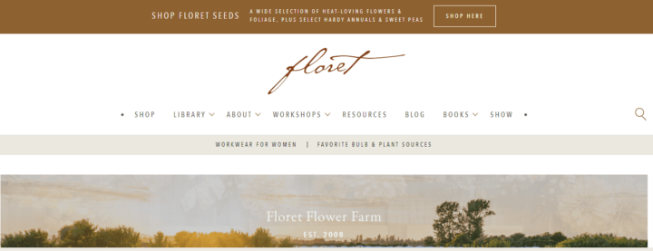 Floret Flowers Gardening blog home page