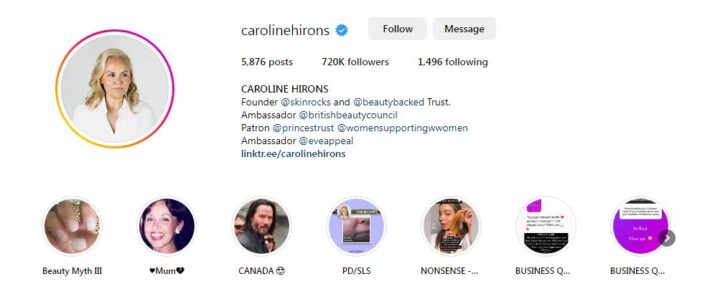 caroline hirons instagram profile
