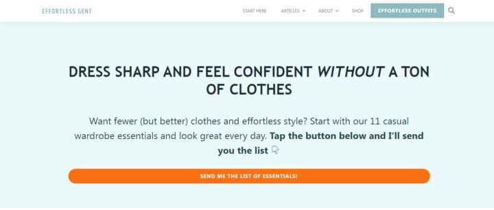 Effortless Gent Male Blog Home Page