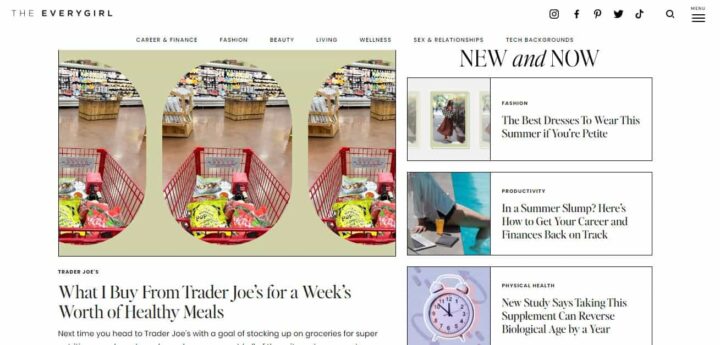 The Everygirl Lifestyle Blog Home Page