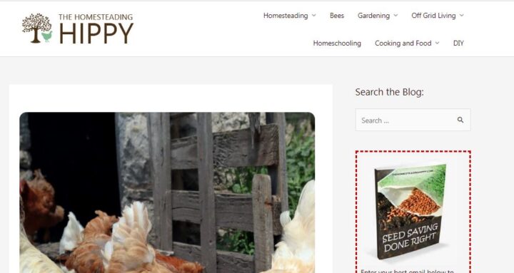 the homesteding hippy blog homepage