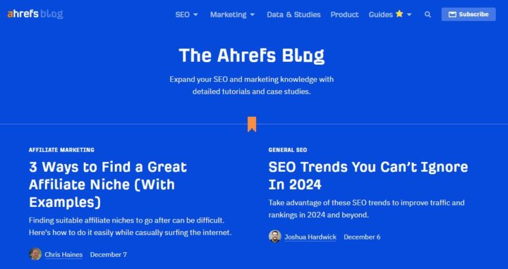 ahrefs blog home