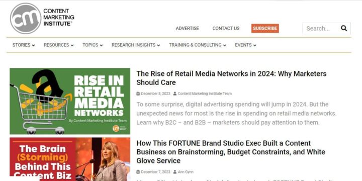 cmi seo blog home page