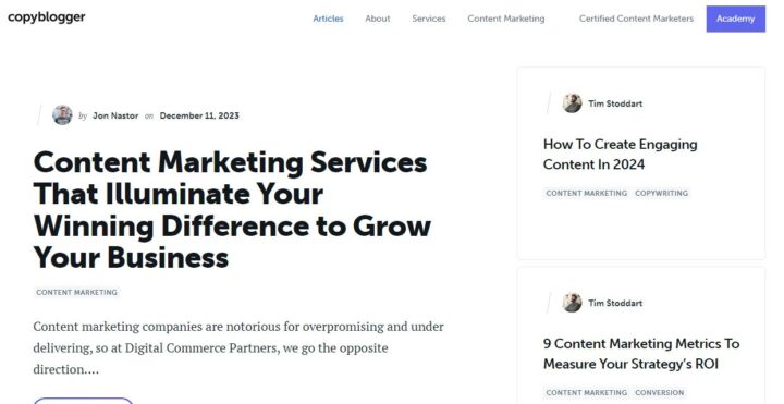 copyblogger seo blog home page