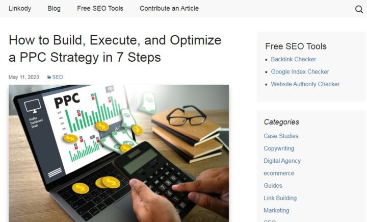 linkody seo blog home page