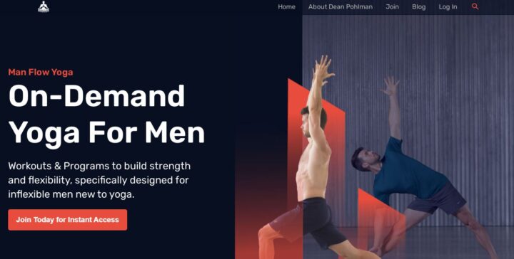 man flow yoga home