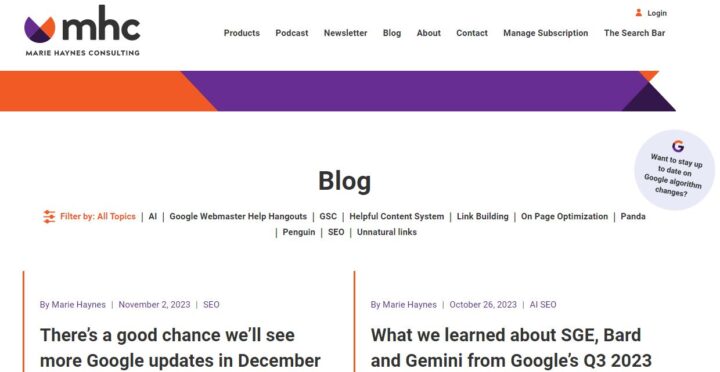 mhc seo blog home page