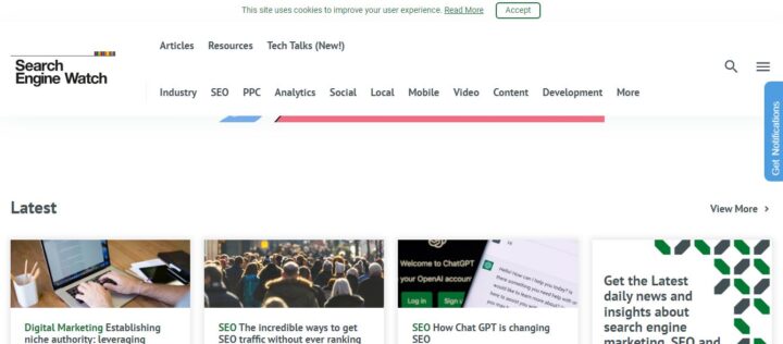 search engine watch home page