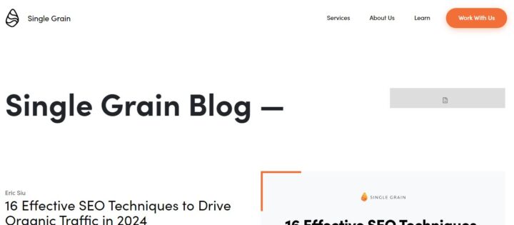 single grain blog