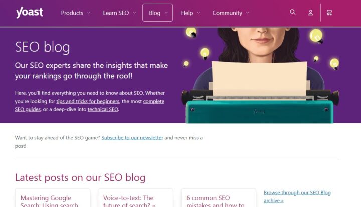 yoast seo blog home page
