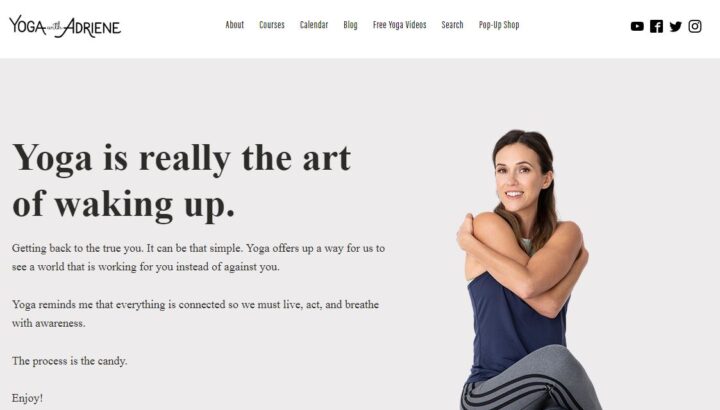 yoga with adriene home page