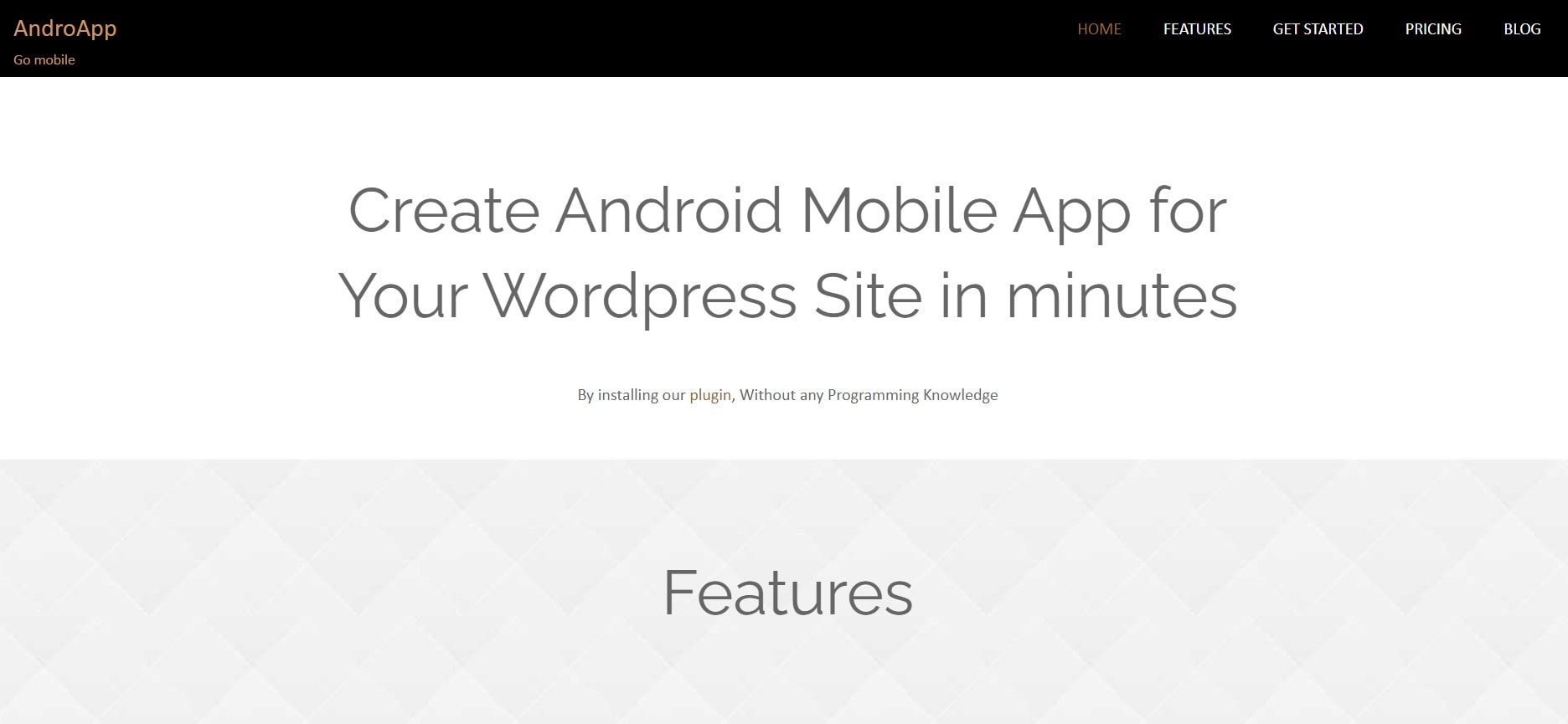 AndroApp home