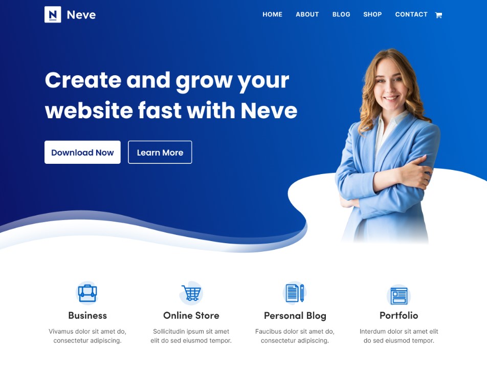 Neve theme preview