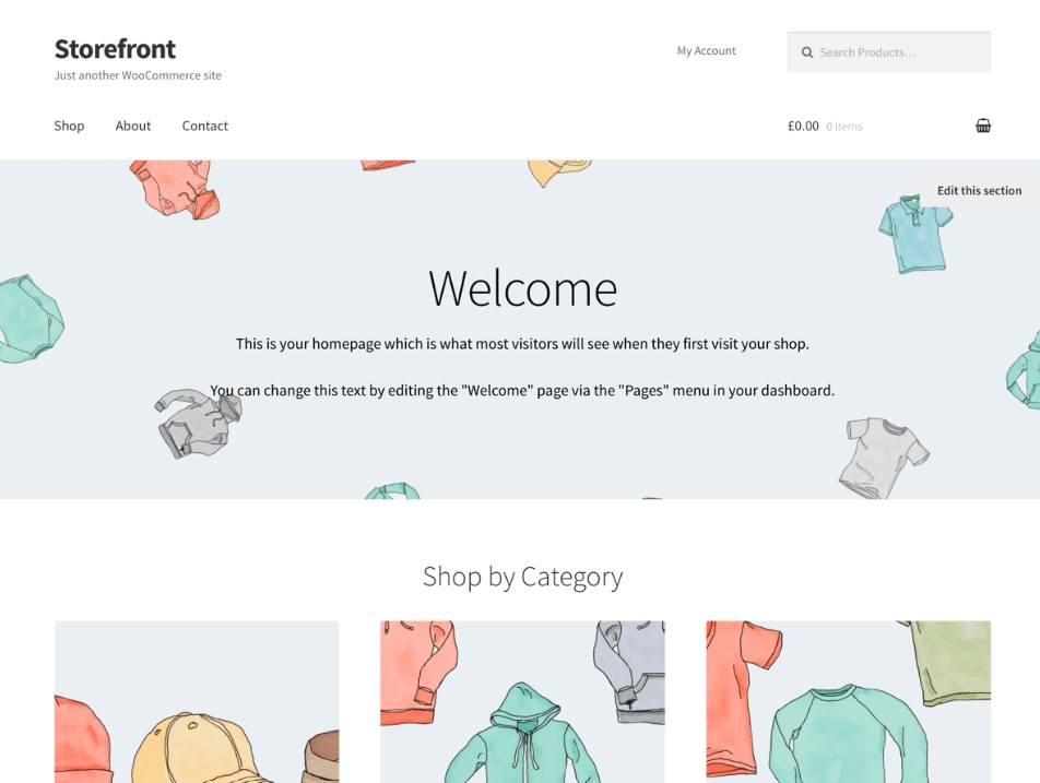 Storefront WooCommerce Theme Preview
