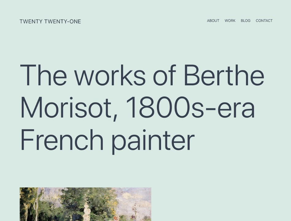 Twenty Twenty-One WC Theme Preview