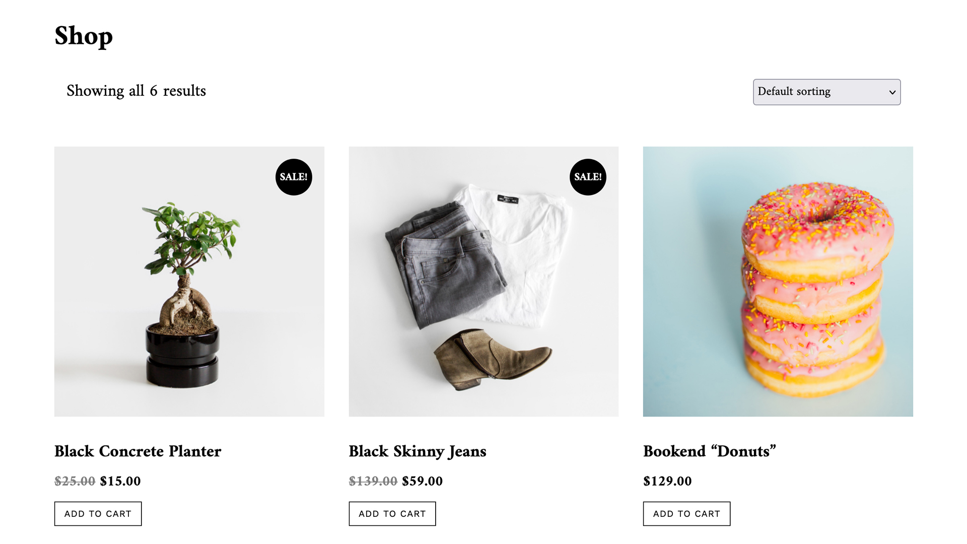 Store appearance in the Blover template