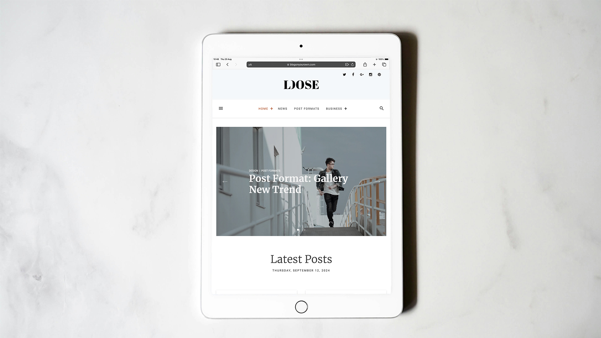 Loose theme on tablet