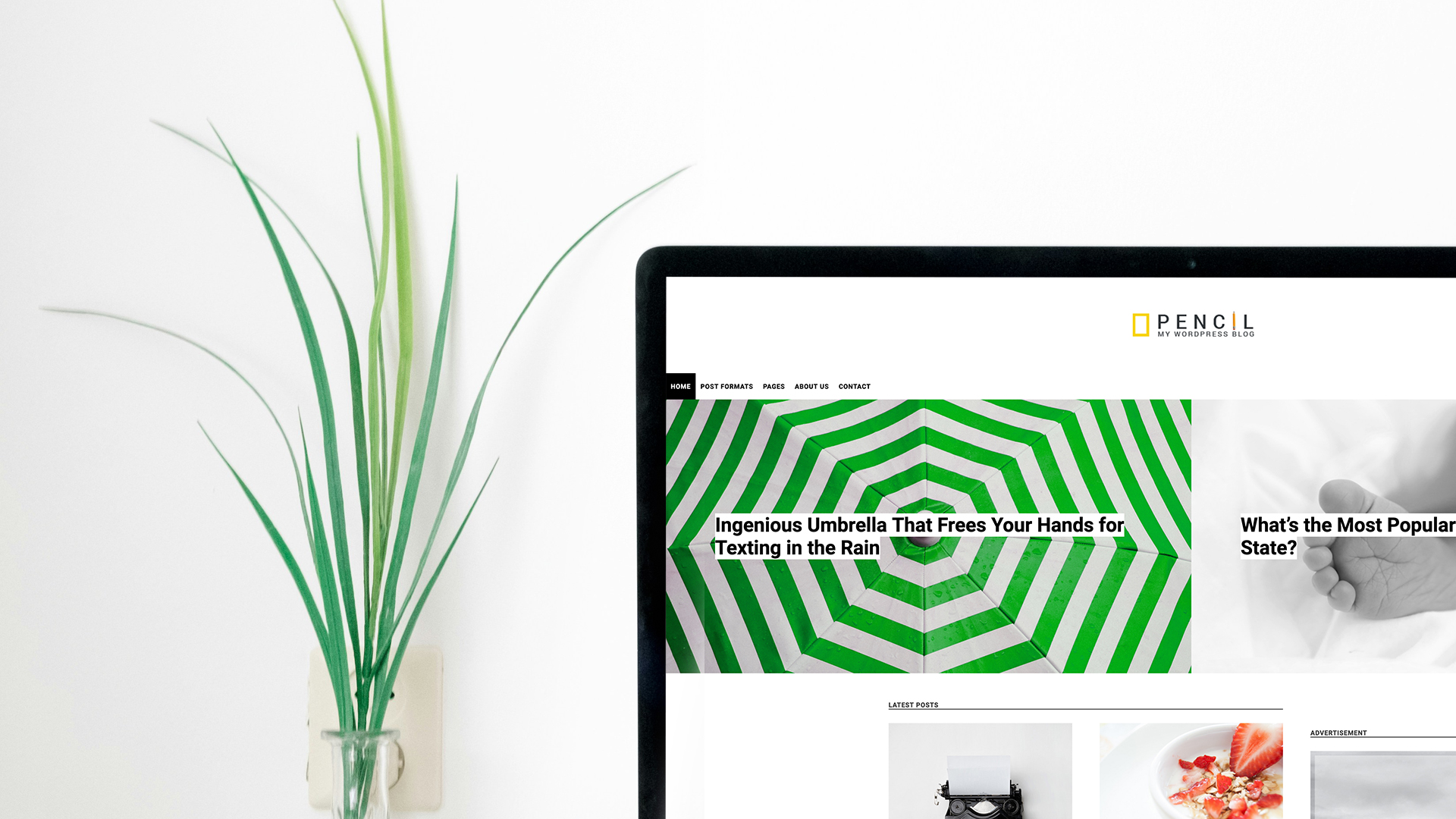 Pencil theme on laptop